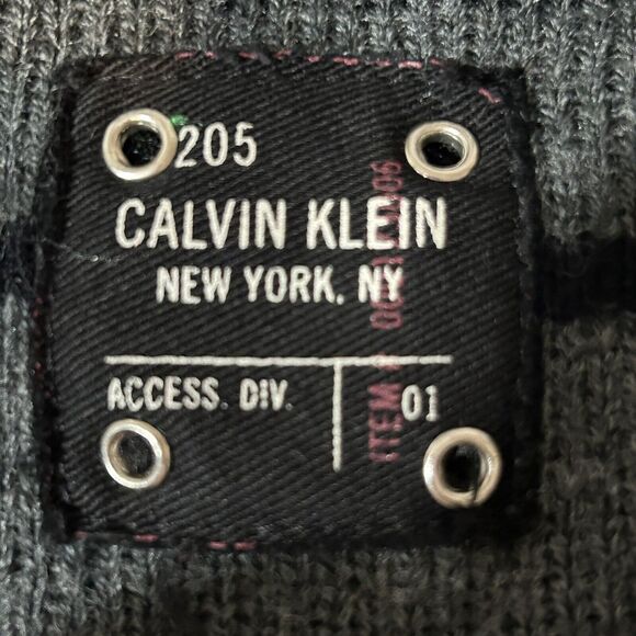 Calvin Klein Adult 1 size Knit Cap Fleece Lined With Ties - Picture 8 of 8